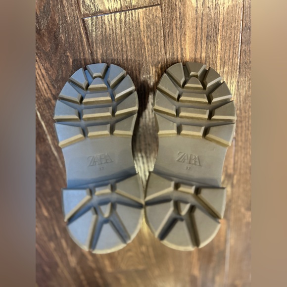 ZARA green rubber lug sole boots Sz 38 - Picture 5 of 5